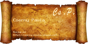 Cserny Paula névjegykártya